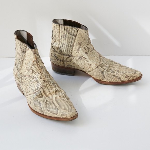 80s - SUSAN BENNIS - WARREN EDWARDS - Boots - Men\'s - 9.5 - Python main image 6